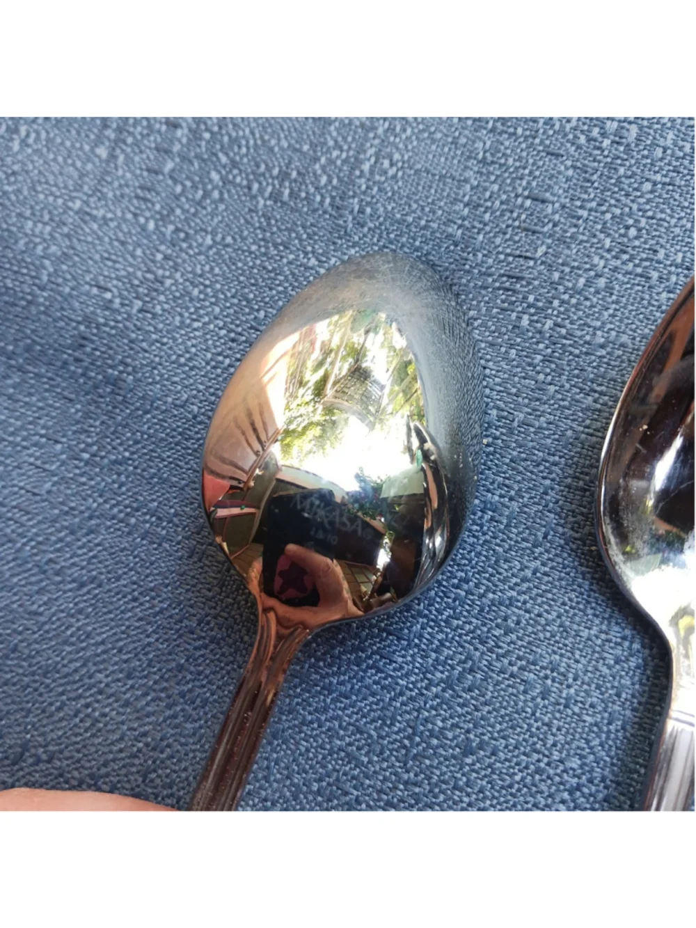 4 Mikasa 18/10 Stainless TATUM FROST Satin Center Glossy Outline TEASPOON 6 3/8